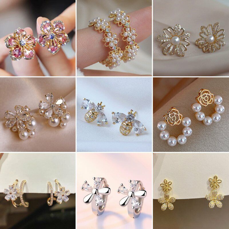 Glamorous collection of unique statement earrings featuring crystals, pearls, and intricate designs for every occasion