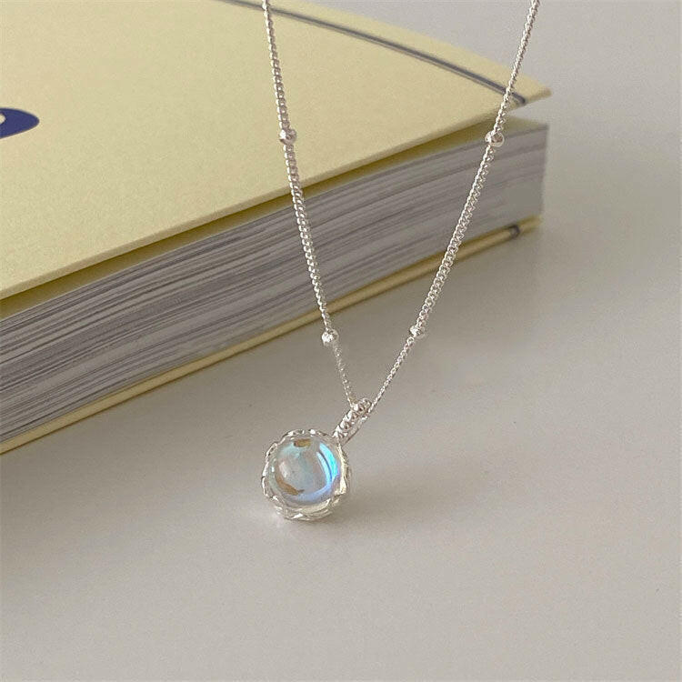 Kaze Five-Petal Flower Necklace | S925 Sterling Silver Floral Pendant Necklace S925 Silver Necklace 925 Silver