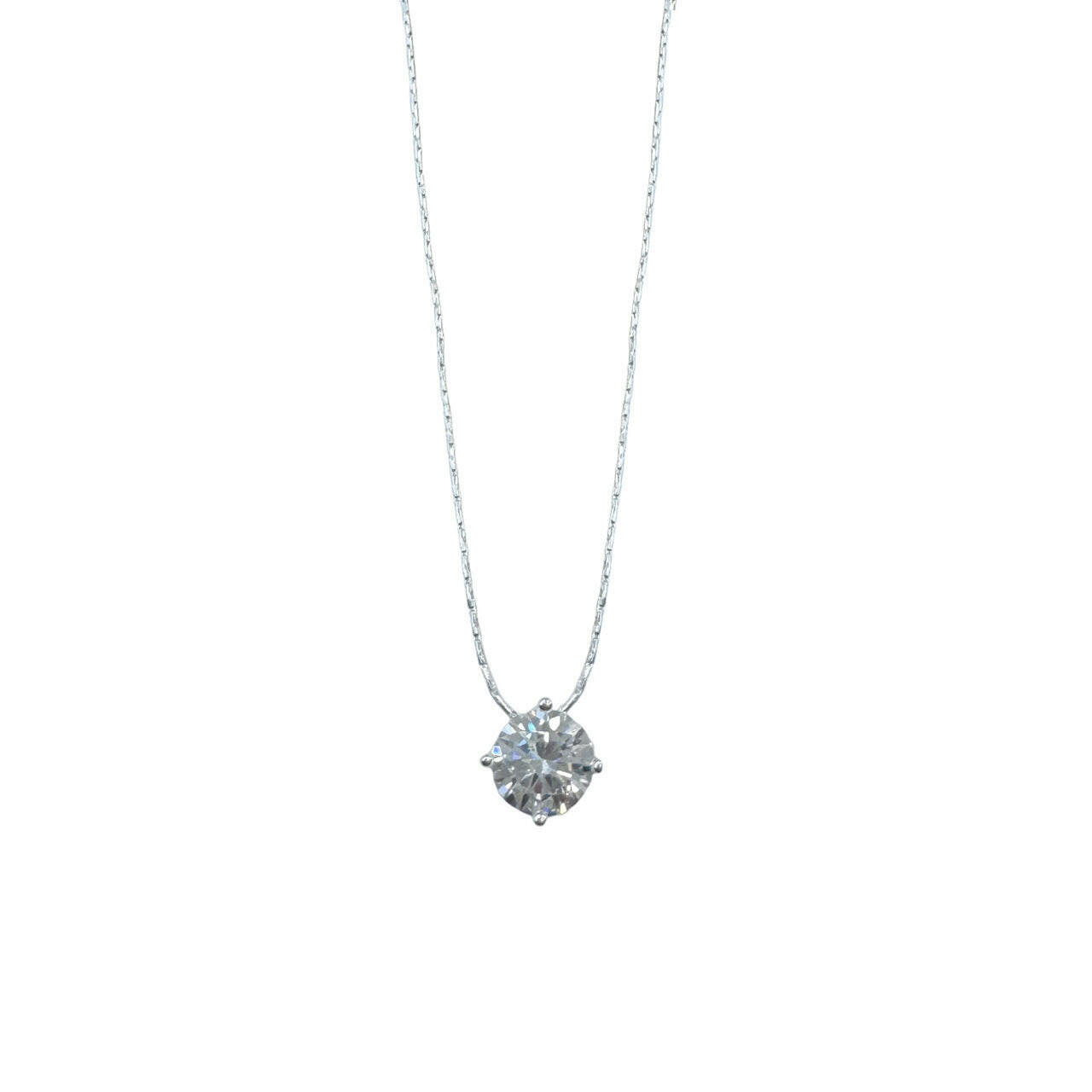 Kaze S925 Diamond Pendant Snake Bone Chain Necklace | Sterling Silver &amp; Yellow Gold Necklace