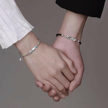 Kaze Mountain and Sea Copper Couple Bracelet | Matching His &amp; Hers Symbolic Bracelet Set