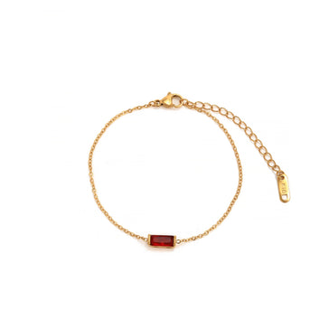 Kaze 18K Gold Vintage Pearl and Birthstone Bracelet | Sailor Clasp Luxury Bracelet