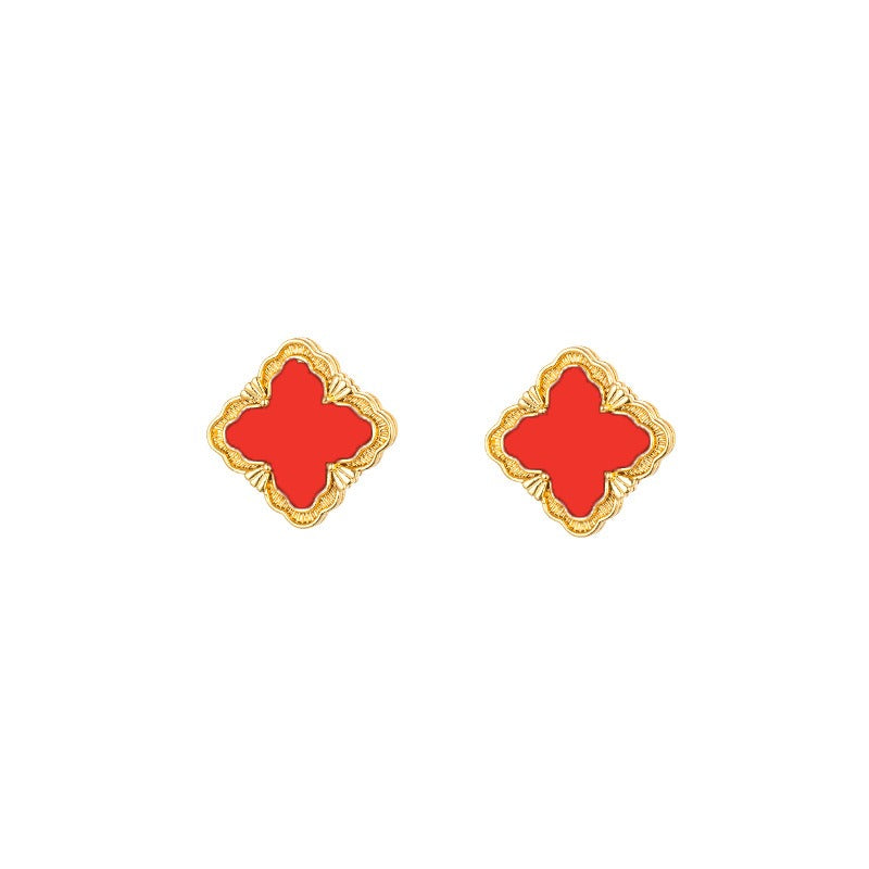 Kaze Four-Leaf Clover Jewellery Set | 18K Gold Necklace, Bracelet, Earrings &amp; Ring
