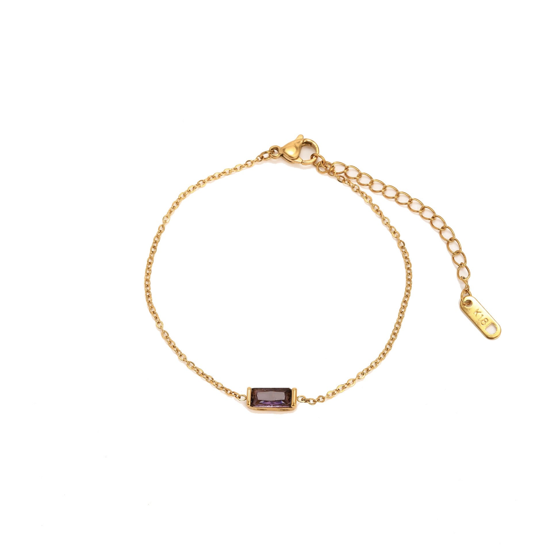 Kaze 18K Gold Vintage Pearl and Birthstone Bracelet | Sailor Clasp Luxury Bracelet