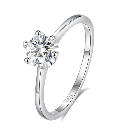 Premium S925 Silver Triangular Diamond Ring