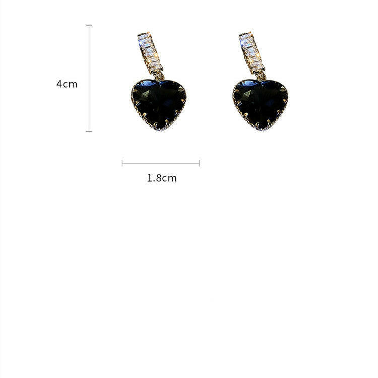 Kaze Korean Trendy Zircon Statement Earrings | Crystal Stud Earrings in Grey, Pink, Green &amp; Clear