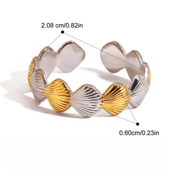 Kaze Red Agate Titanium Steel Ring | 18K Gold Natural Gemstone Ring in Sizes 6, 7 &amp; 8 US Adjustable Ring A