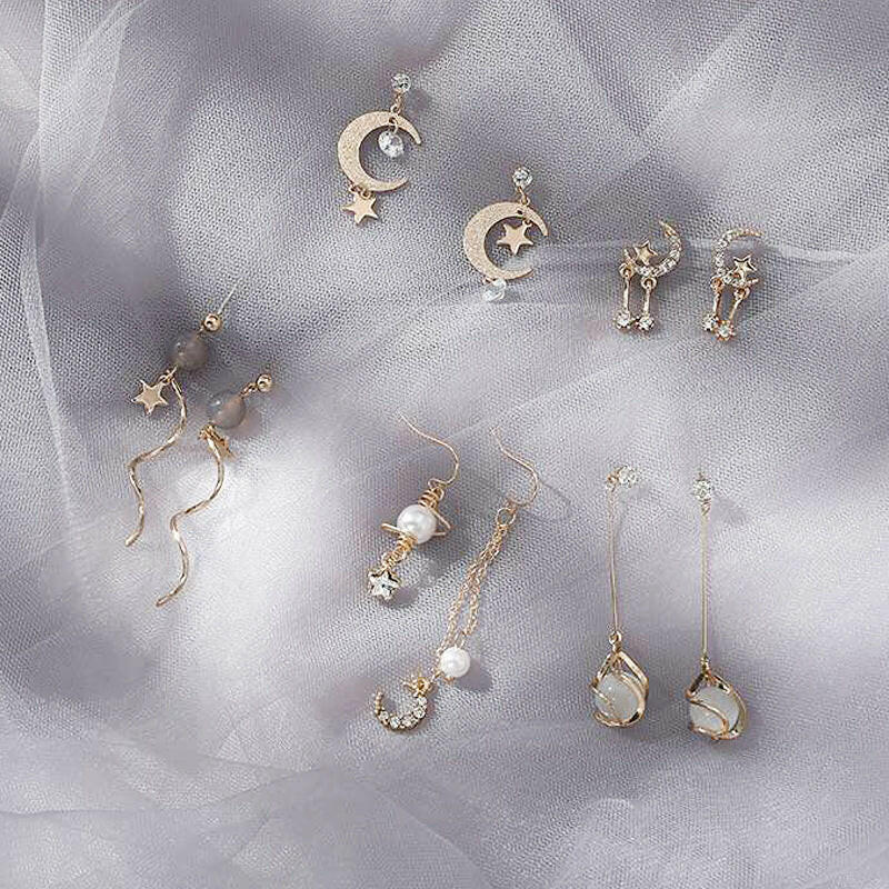 Kaze Geometric Alloy French Earrings | Contemporary Drop Earrings — 6 Styles ER02 01