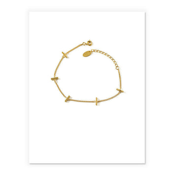 Kaze Geometric Brass Bracelet | Adjustable Minimalist Gold-Tone Open Band Bracelet