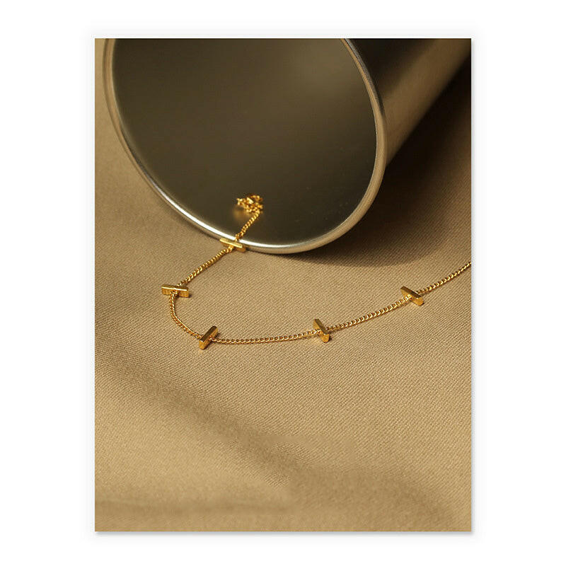 Kaze Geometric Brass Bracelet | Adjustable Minimalist Gold-Tone Open Band Bracelet