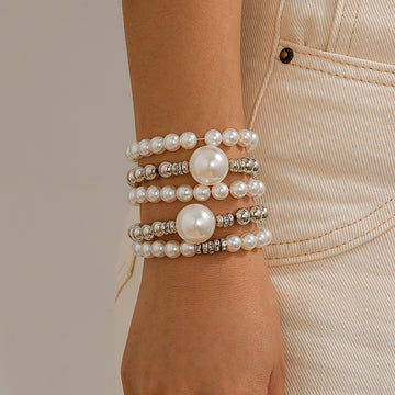 Kaze 18K Gold Bow Pearl Beaded Bracelet | Baroque Pearl Bracelet in 9 Style Variants