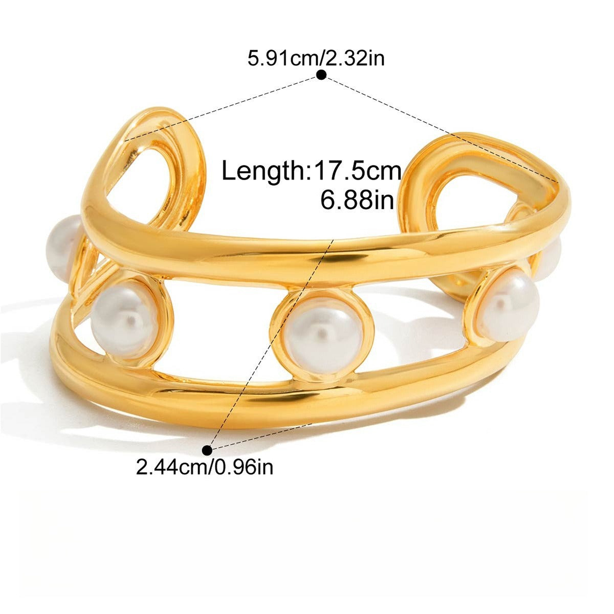 Kaze 18K Gold Lightweight Luxury Bracelet and Bangle Set | Titanium Steel Bracelet in 3 Style Variants Bracelet A
