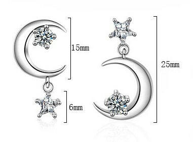 Kaze AAAAA Zirconium Geometric Diamond Earrings | Platinum Copper Precision Stud Earrings