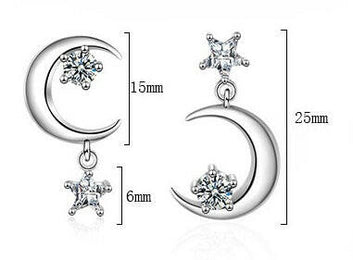 Kaze AAAAA Zirconium Geometric Diamond Earrings | Platinum Copper Precision Stud Earrings