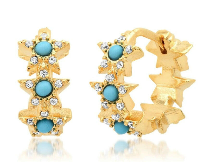 Kaze Exaggerated Crystal Gem Flower Earrings | Bold Zircon Copper Floral Statement Earrings Picture color