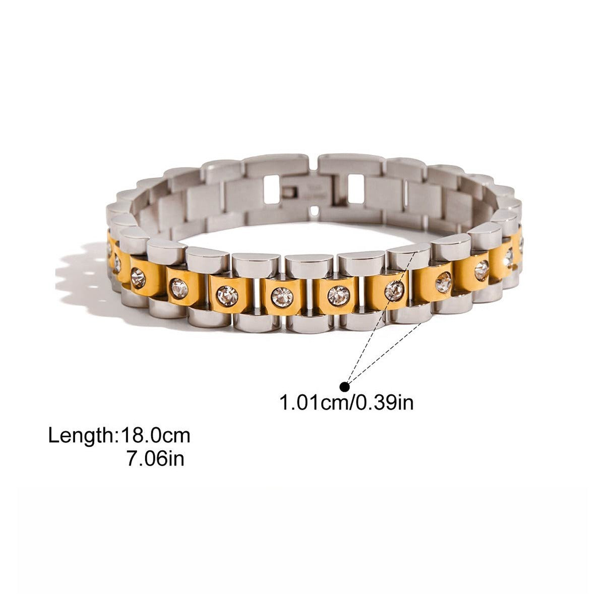 Kaze 18K Gold-Plated Lightweight Two-Tone Titanium Steel Bracelet | S925 Silver Bracelet in 3 Styles Bracelet C