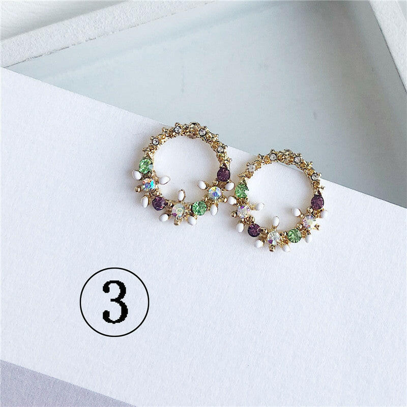 Kaze Flower Pearl and Gemstone Drop Earrings | Elegant Botanical Drop Earrings in 4 Styles C