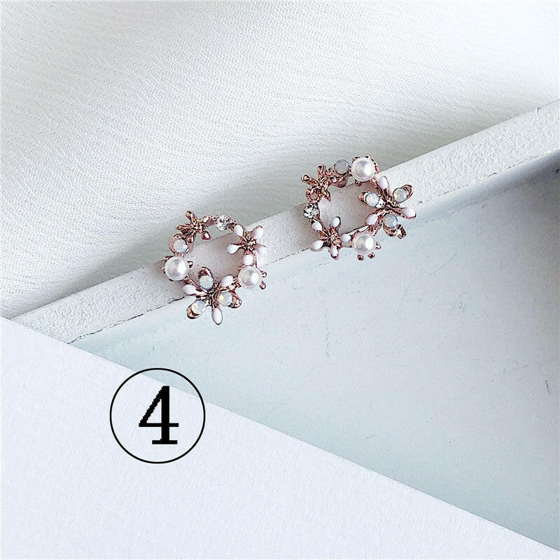 Kaze Flower Pearl and Gemstone Drop Earrings | Elegant Botanical Drop Earrings in 4 Styles