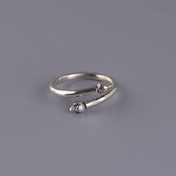 Kaze Vintage Feather Ring | Thai Silver-Plated Artisan Ring for Women