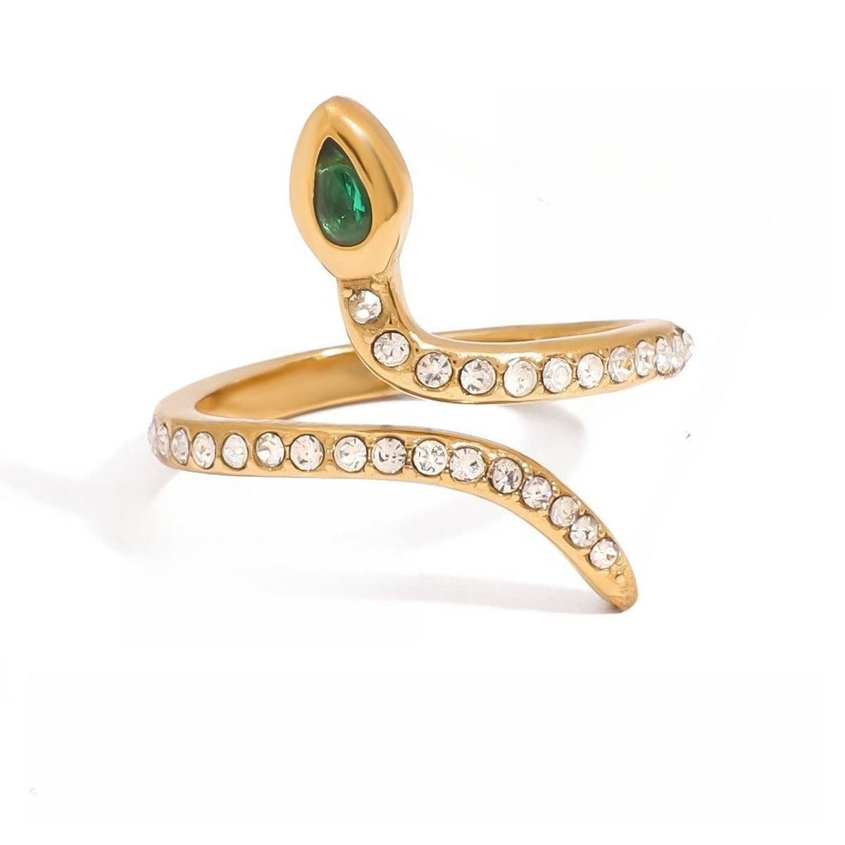 Kaze Luxury Snake Ring Collection | Titanium Steel Serpent Ring in 15 Styles &amp; 3 Sizes Ring C