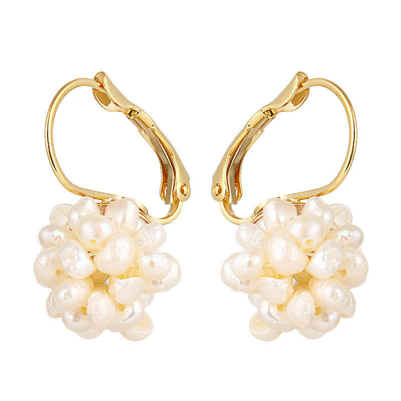 Kaze Minimalist 14K Gold-Plated Natural Pearl Drop Earrings | Classic Pearl Drop Earrings