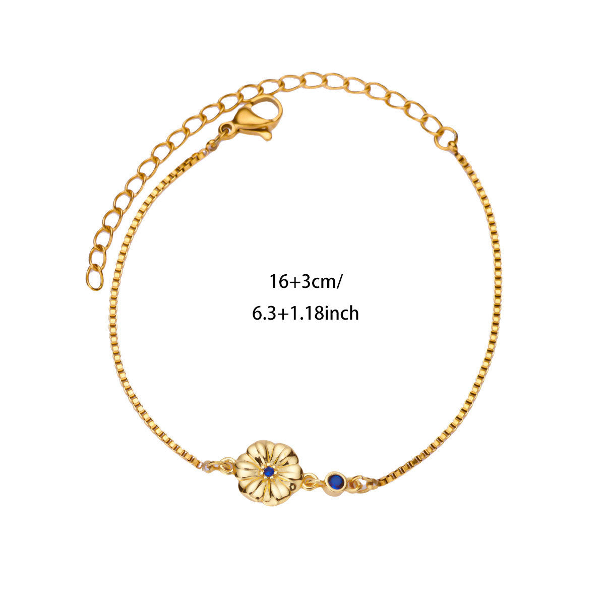 Kaze 18K Gold Birth Month Flower Bracelet | Personalised Floral Bracelet in All 12 Months