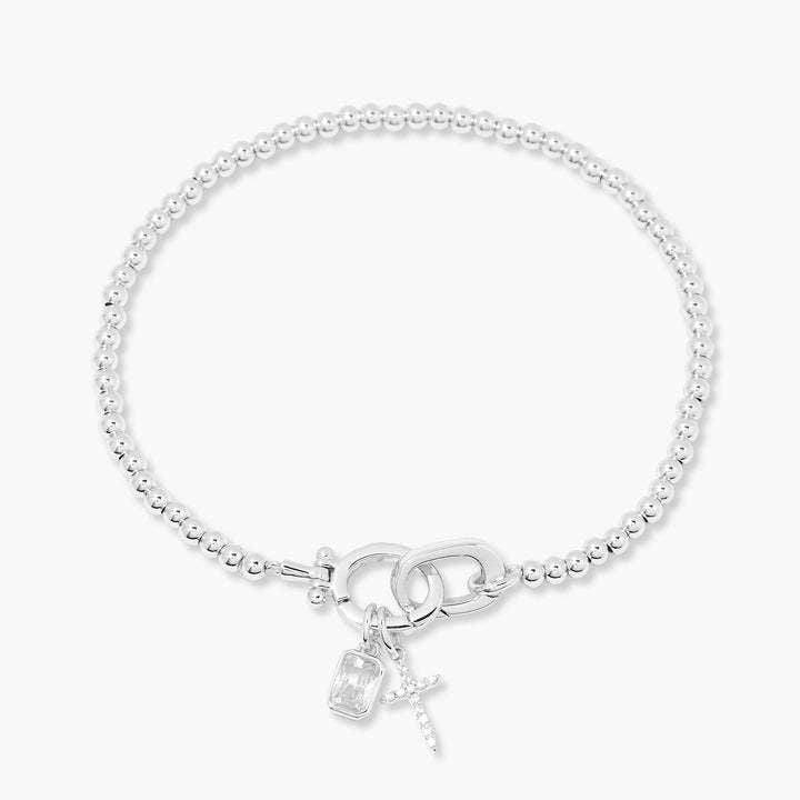 Kaze Moonstone Heart Knot Birthstone Bracelet | 18K Gold Personalised Bracelet