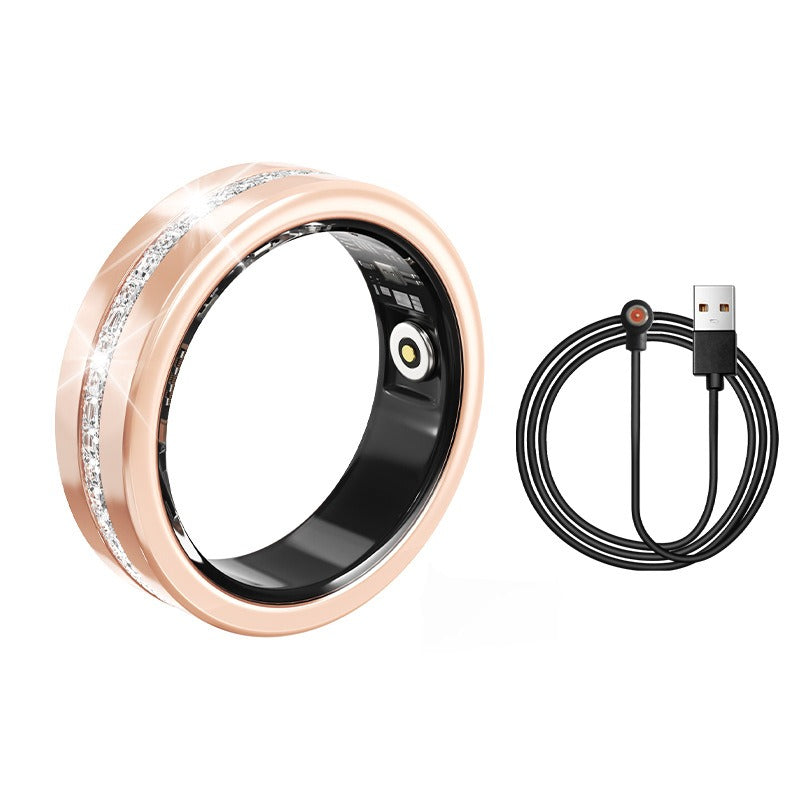Kaze Smart Health Monitor Titanium Ring | Heart Rate, Blood Oxygen &amp; Sleep Tracking Ring Rose Gold