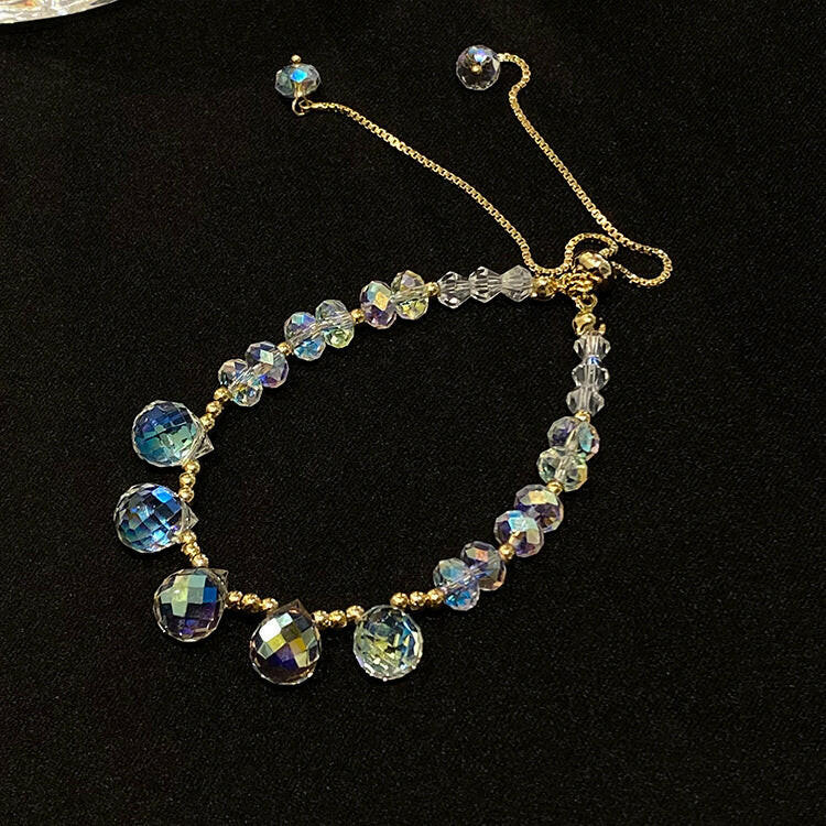 Kaze Crystal Geometry Bracelet | Sparkling Rhinestone Geometric Bracelet Gift-Ready Colorful