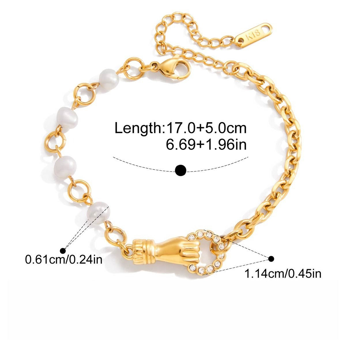 Kaze 18K Gold-Plated Lightweight Luxury Titanium Steel Bracelet | Premium Bracelet in 2 Style Variants Bracelet A