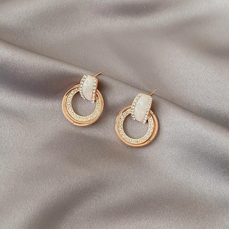 Kaze Geometric Temperament Earrings | Korean Minimalist Earrings in 6 Styles