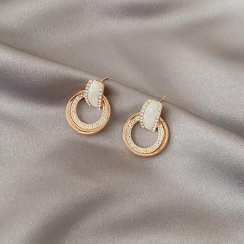 Kaze Geometric Temperament Earrings | Korean Minimalist Earrings in 6 Styles