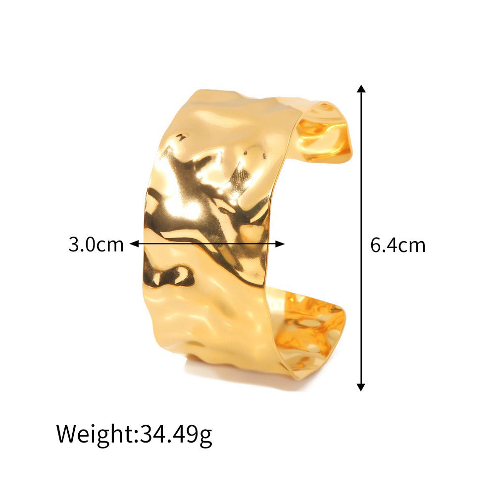 Kaze Geometric Two-Tone Jewellery Set | 18K Gold Earrings, Bracelet &amp; Ring in Gold &amp; Silver
