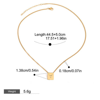 Kaze Zodiac Square Necklace | 18K Gold Celestial Pendant Necklace for Women Taurus
