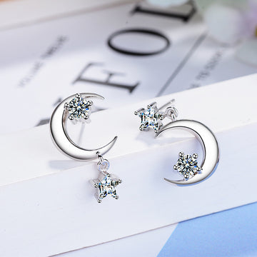 Kaze AAAAA Zirconium Geometric Diamond Earrings | Platinum Copper Precision Stud Earrings