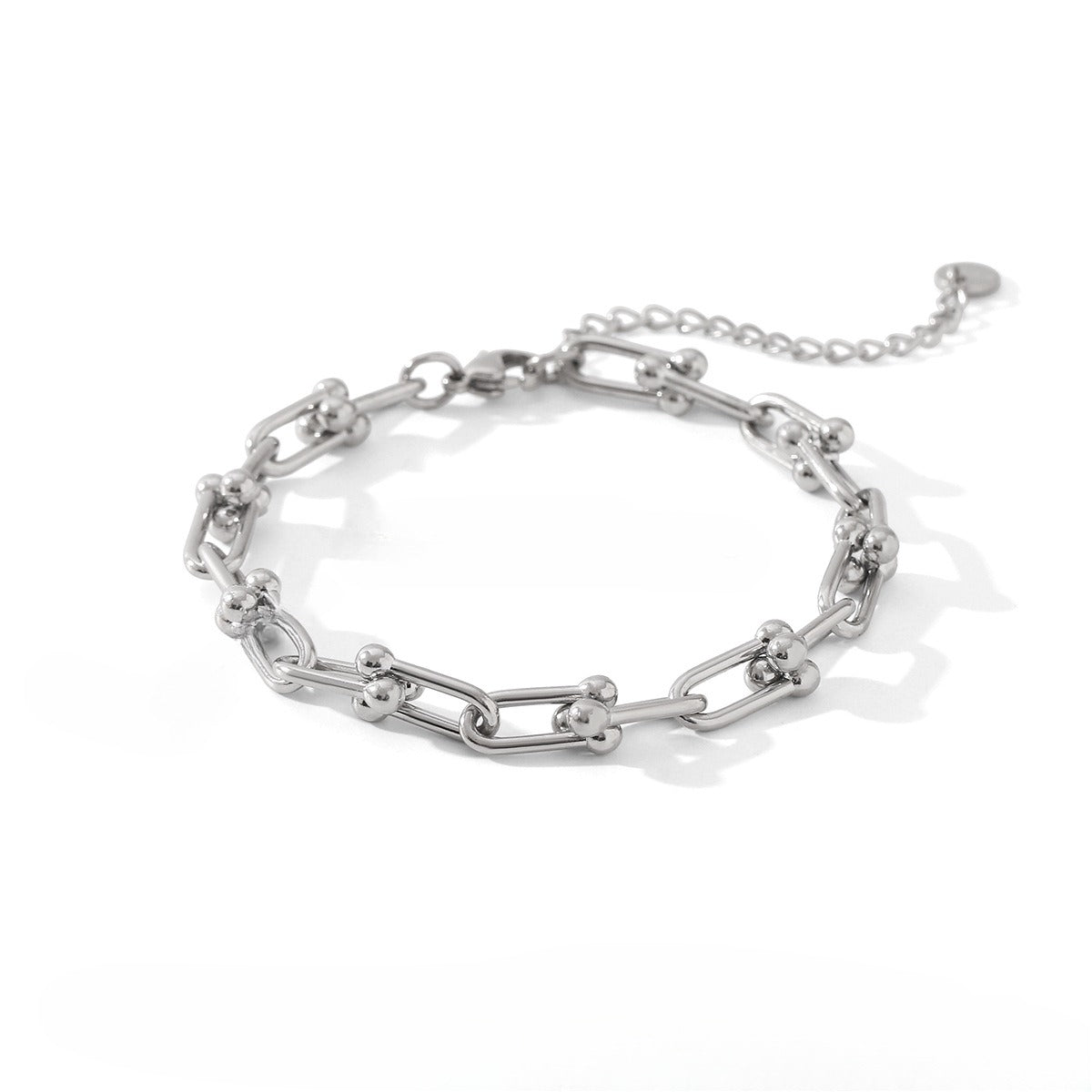 Kaze 18K Gold Horseshoe Chain Bracelet and Earrings Set | Lucky Horseshoe Jewellery in 5 Variants BraceletC