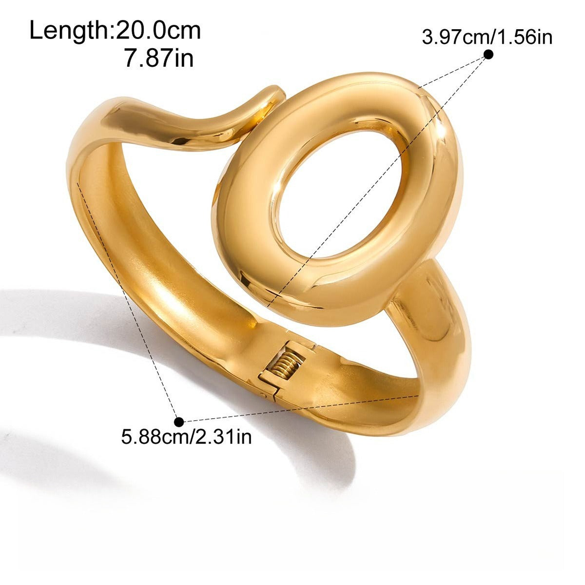 Kaze 18K Gold-Plated Titanium Steel Bracelet with Spring Clasp | Premium Bracelet in 9 Style Variants Bracelet A 02