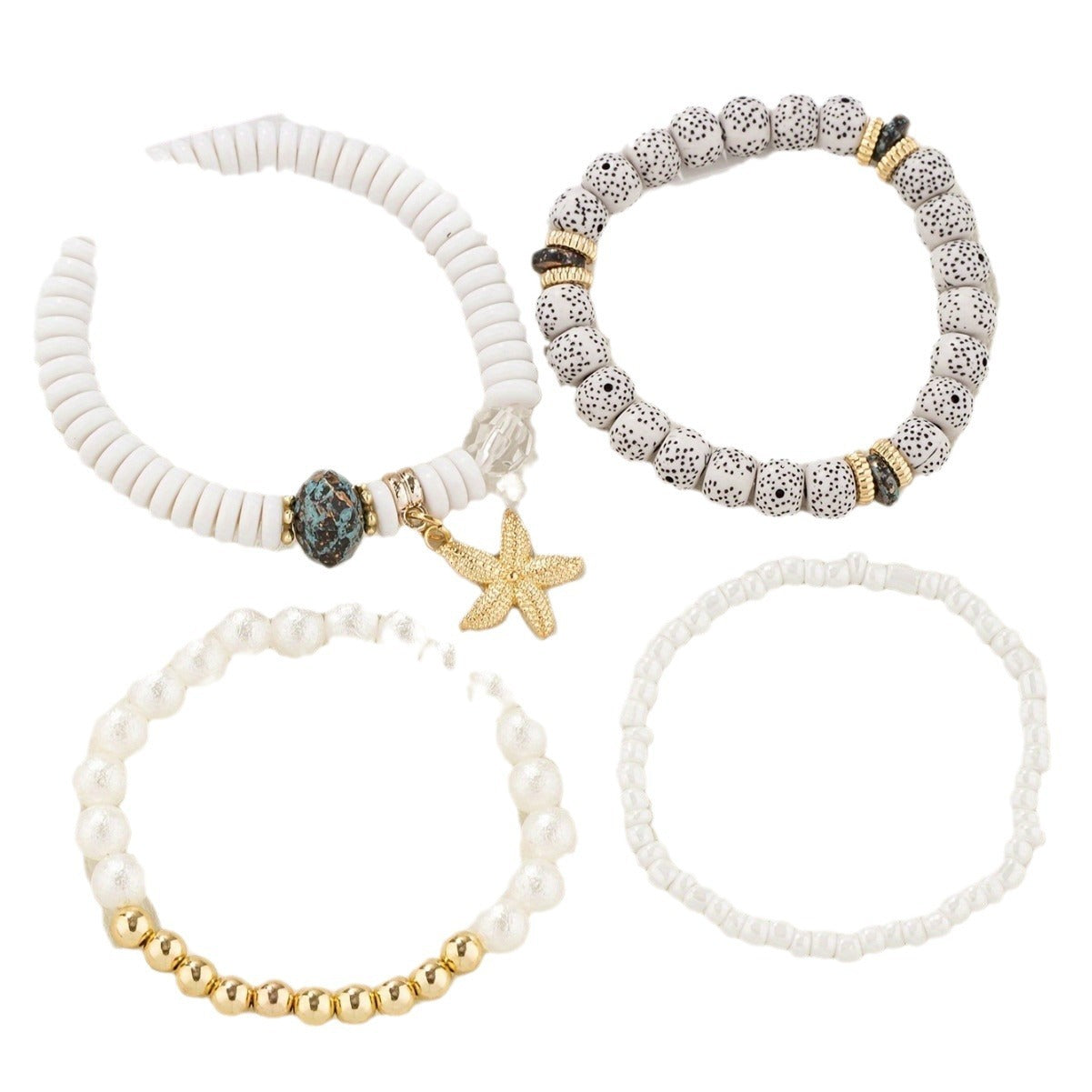 Kaze Multi-Layer Pearl Ethnic Bracelet | Adjustable Pearl Stacking Bracelet for Women