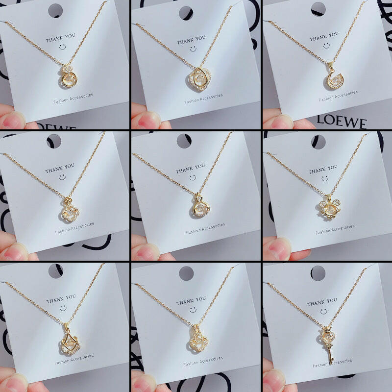 Kaze Titanium Steel Clavicle Necklace | Fade-Resistant Pendant Necklace for Women