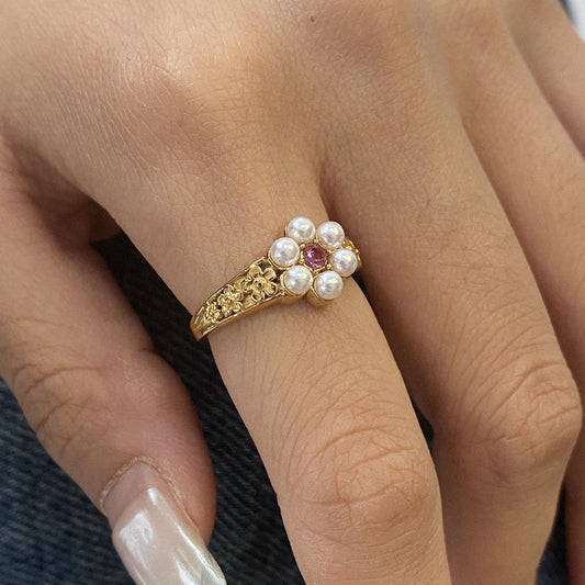 Kaze Pearl Titanium Steel Ring Collection | Premium Pearl Ring in 3 Size &amp; Style Variants
