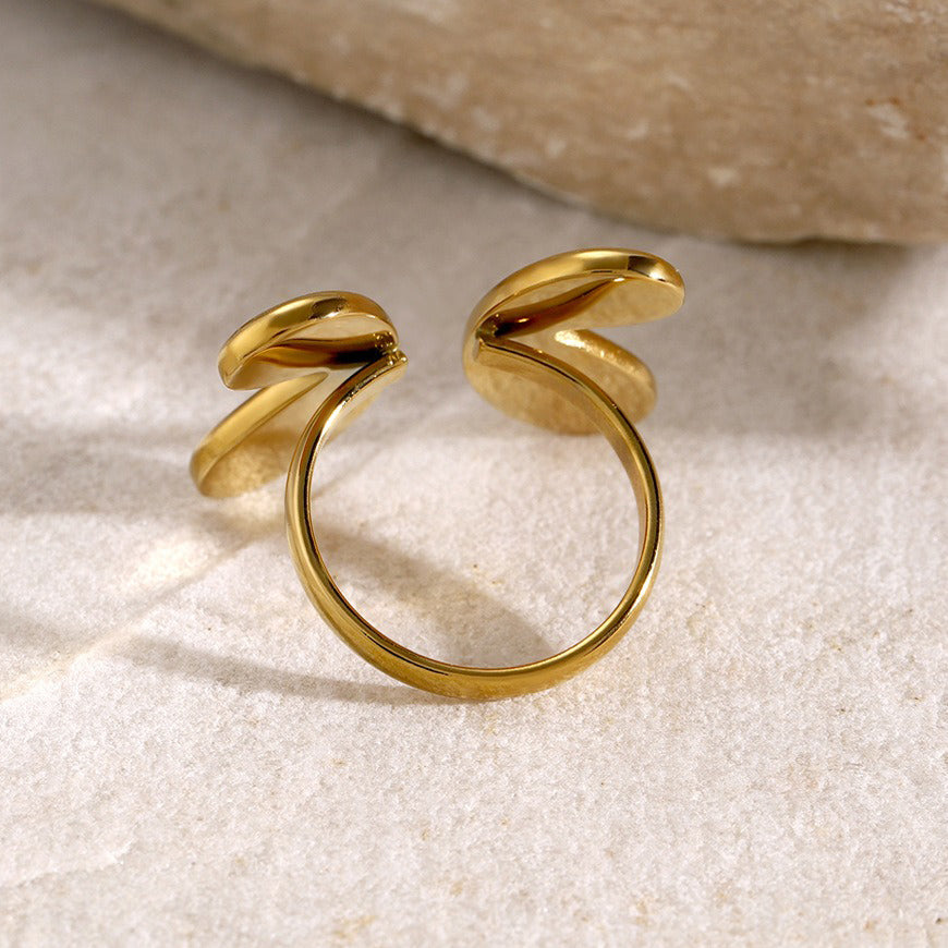 Kaze Elegant Lightweight Butterfly Open Ring | 18K Gold Adjustable Butterfly Ring