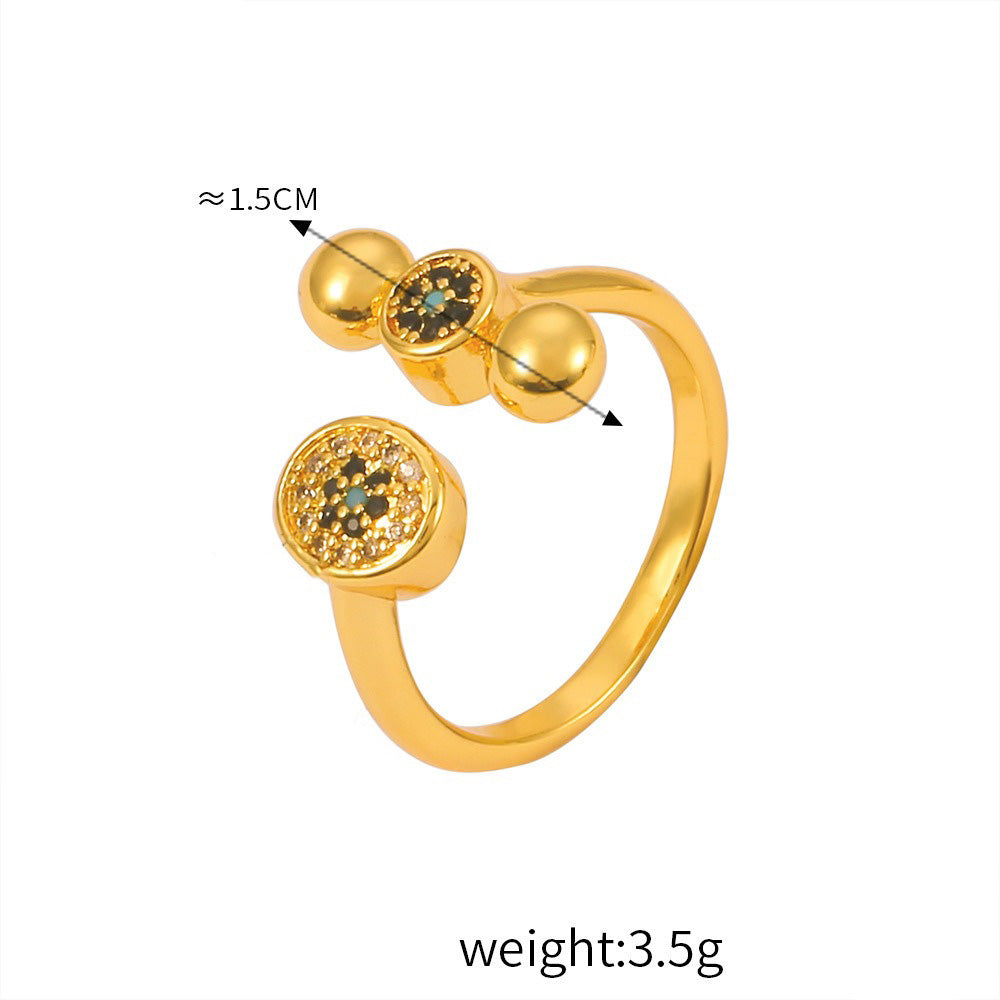 Kaze Diamond-Studded Light Luxury Style Ring | 18K Gold Pin, Ring &amp; Ball Design in 9 Variants