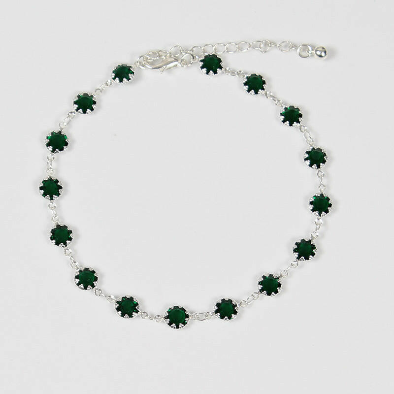 Kaze Handmade Floral Crystal Bracelet | Elegant Flower Bracelet in Gold &amp; Silver Silver