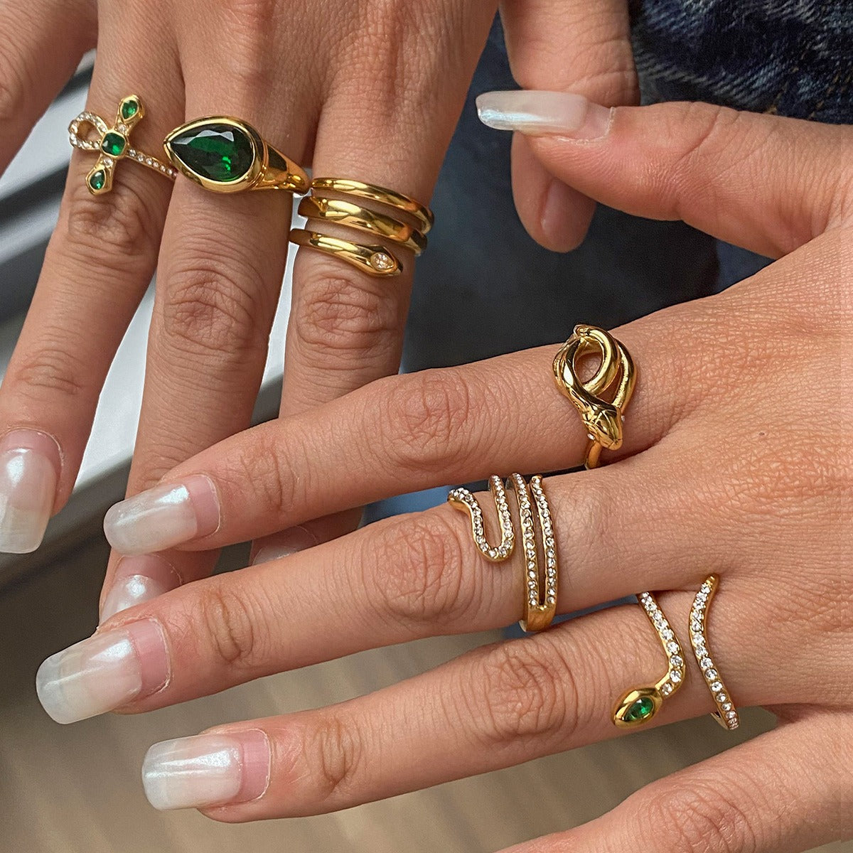 Kaze Luxury Snake Ring Collection | Titanium Steel Serpent Ring in 15 Styles &amp; 3 Sizes