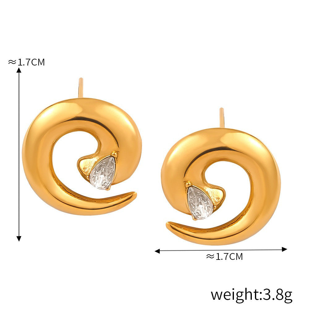 Kaze Rotating Thread Diamond Earring and Ring Set | 18K Gold Innovative Luxury Jewellery Set