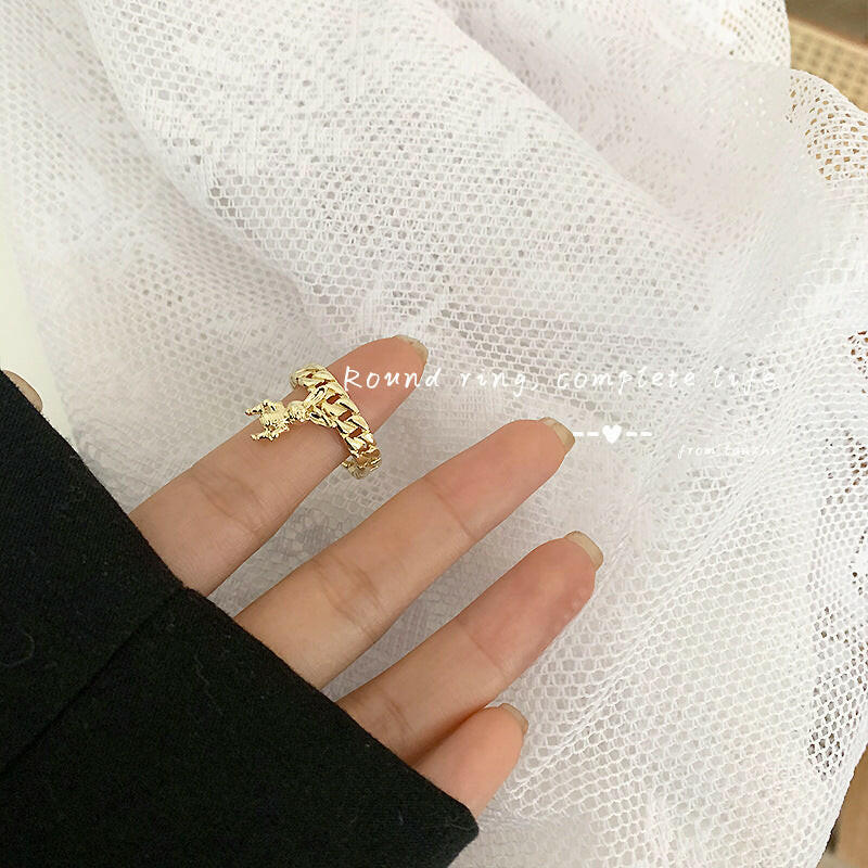 Kaze Animal Zodiac Adjustable Ring | Gold-Plated Brass Zodiac Ring for Women