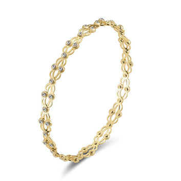 Kaze Retractable Diamond Bracelet and Ring Set | 18K Gold &amp; S925 Silver Luxury Transforming Set
