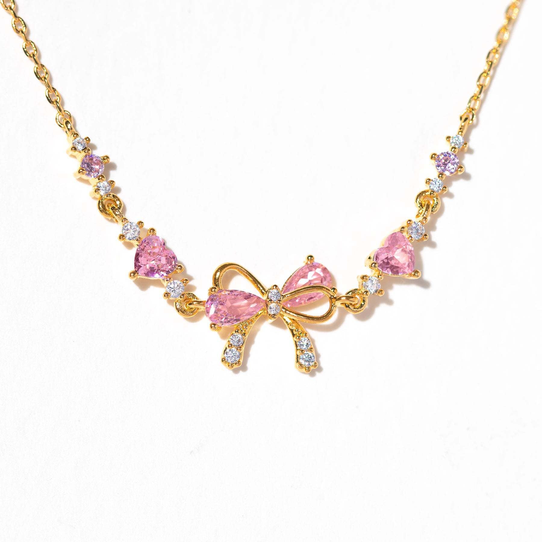 Kaze Love Zircon Butterfly Festival Bracelet | Heart Copper Zircon Bracelet in Gold, Silver &amp; Rose Gold Golden Bow Bracelet