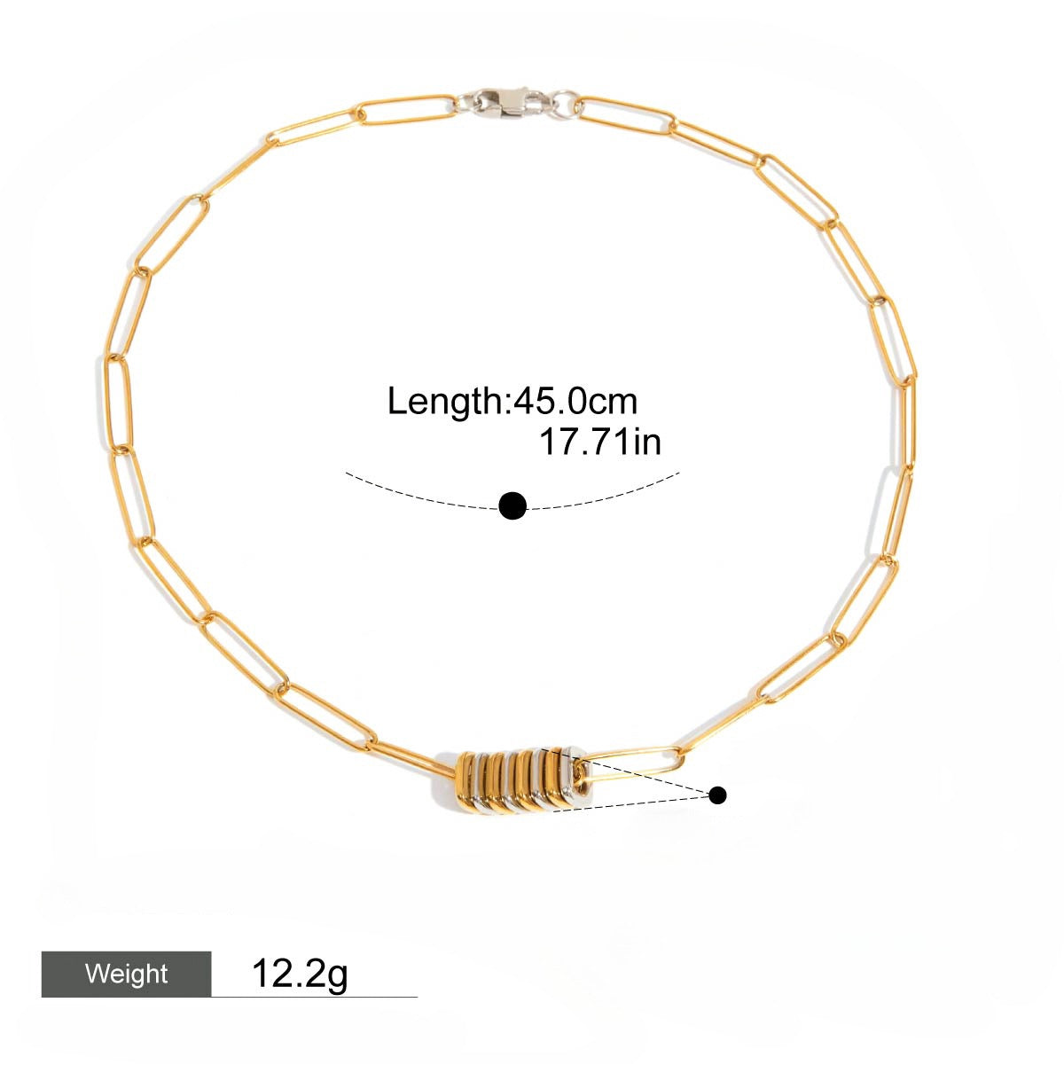 Kaze Titanium Steel Light Luxury Clavicle Chain Set | Necklace &amp; Bracelet in Premium Titanium Necklace