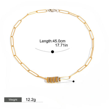Kaze Titanium Steel Light Luxury Clavicle Chain Set | Necklace &amp; Bracelet in Premium Titanium Necklace