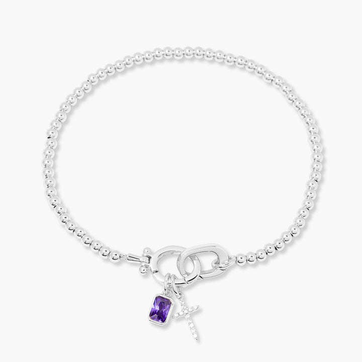 Kaze Moonstone Heart Knot Birthstone Bracelet | 18K Gold Personalised Bracelet